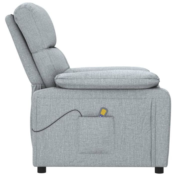 Fauteuil de massage Gris clair Tissu - Photo n°5