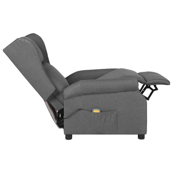 Fauteuil de massage Gris clair Tissu - Photo n°5