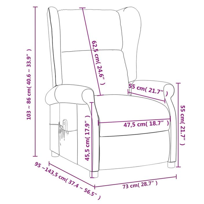 Fauteuil de massage Gris clair Tissu - Photo n°9