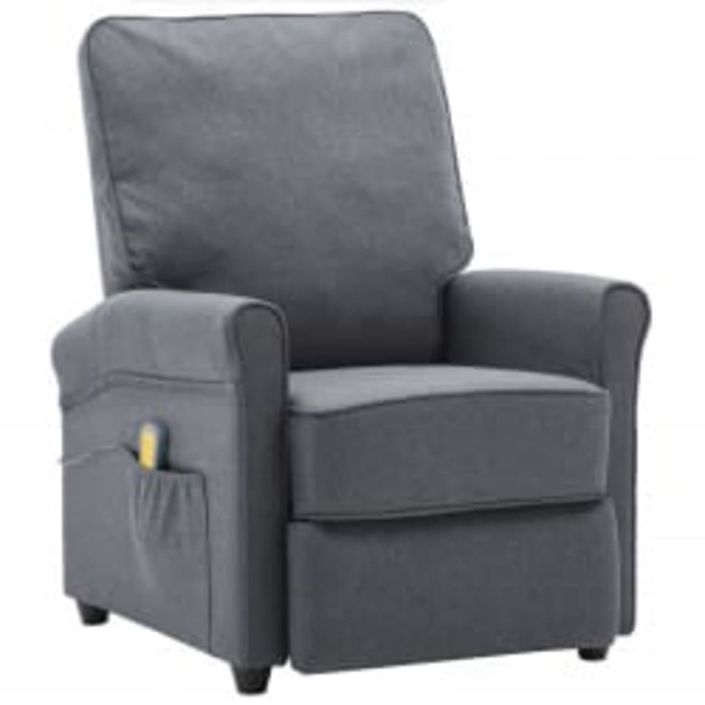 Fauteuil de massage Gris foncé Tissu - Photo n°2