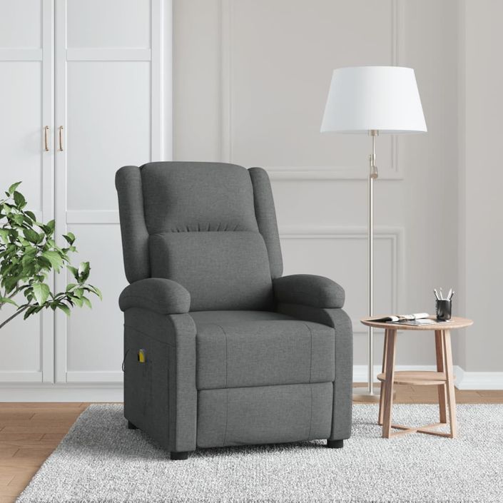 Fauteuil de massage Gris foncé Tissu - Photo n°1