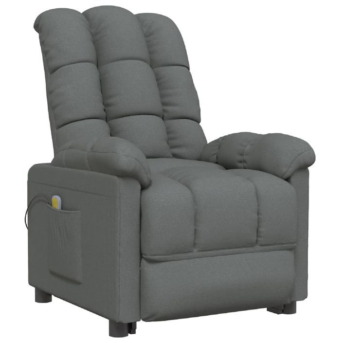 Fauteuil de massage Gris foncé Tissu - Photo n°2