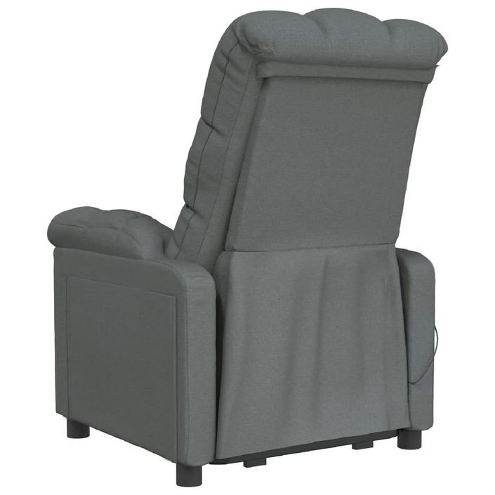 Fauteuil de massage Gris foncé Tissu - Photo n°5