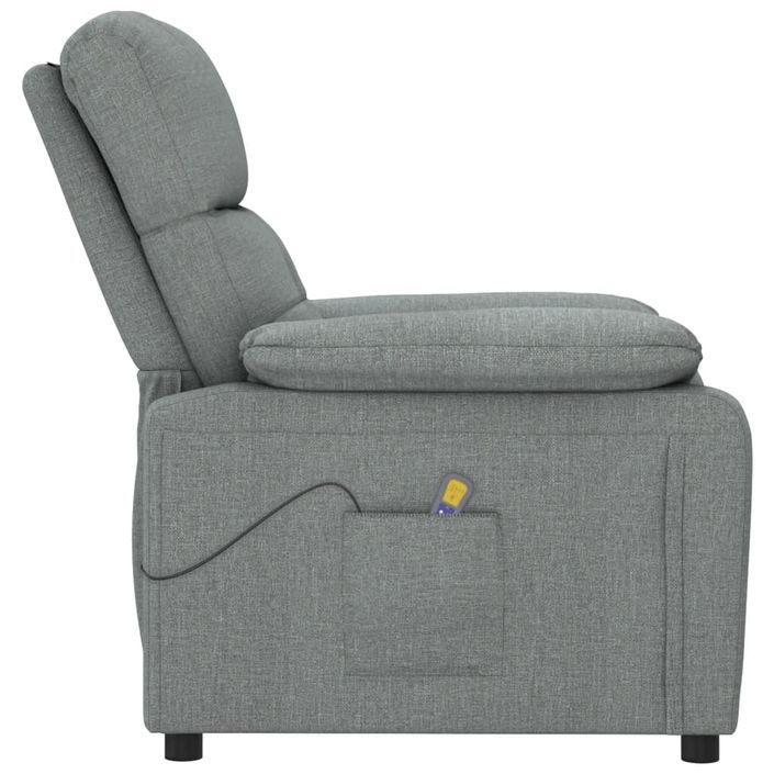 Fauteuil de massage Gris foncé Tissu - Photo n°4