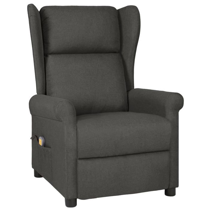 Fauteuil de massage Gris foncé Tissu - Photo n°1