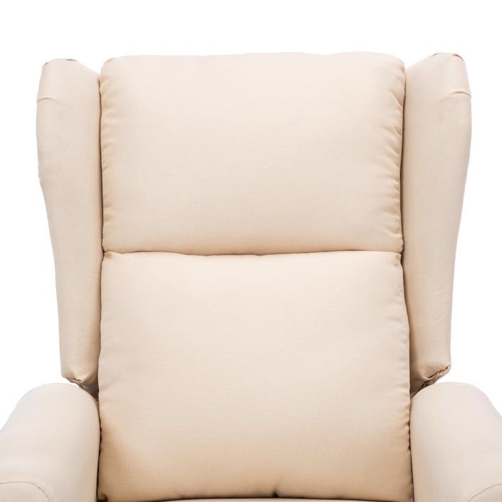 Fauteuil de massage inclinable Crème Tissu 11 - Photo n°7