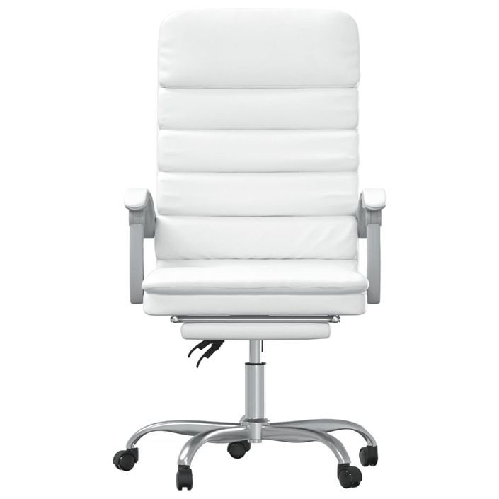 Fauteuil de massage inclinable de bureau Blanc Similicuir - Photo n°3