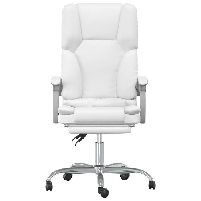 Fauteuil de massage inclinable de bureau Blanc Similicuir - Photo n°3