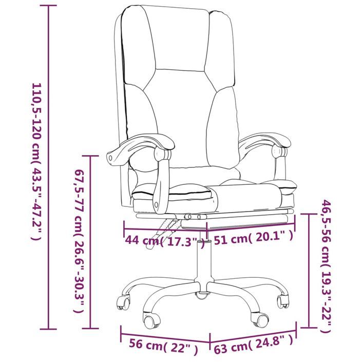 Fauteuil de massage inclinable de bureau Blanc Similicuir - Photo n°12