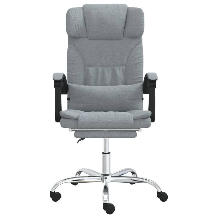 Fauteuil de massage inclinable de bureau Gris clair Tissu - Photo n°3