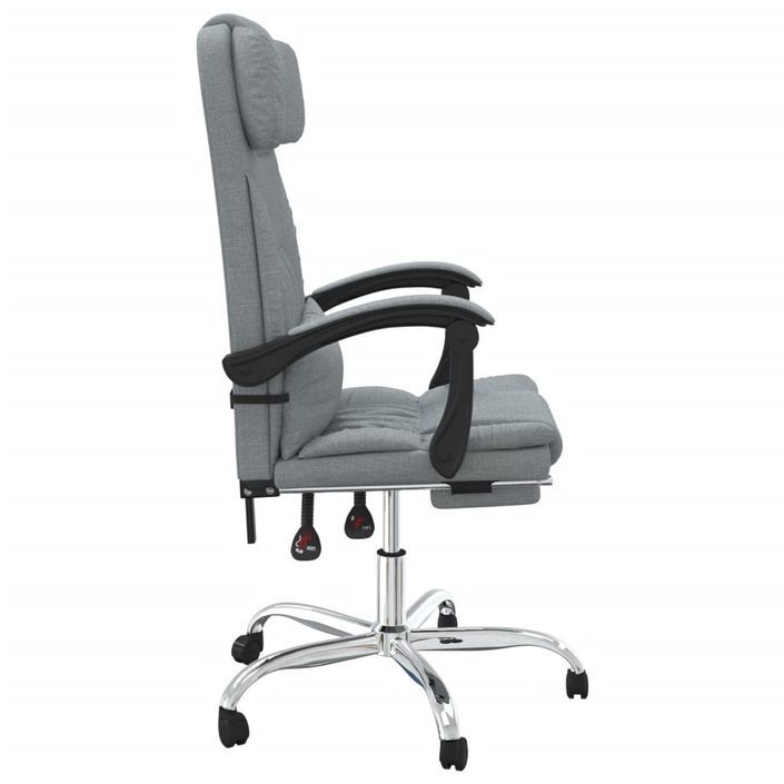 Fauteuil de massage inclinable de bureau Gris clair Tissu - Photo n°4