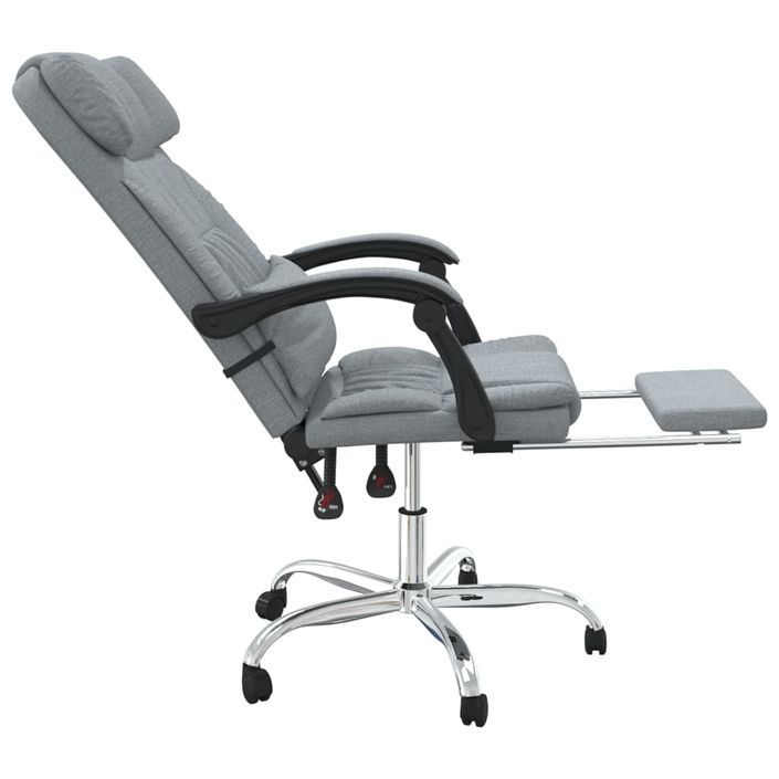 Fauteuil de massage inclinable de bureau Gris clair Tissu - Photo n°7