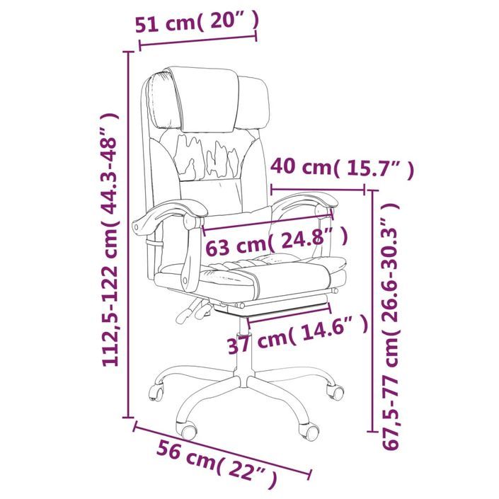 Fauteuil de massage inclinable de bureau Gris clair Tissu - Photo n°12