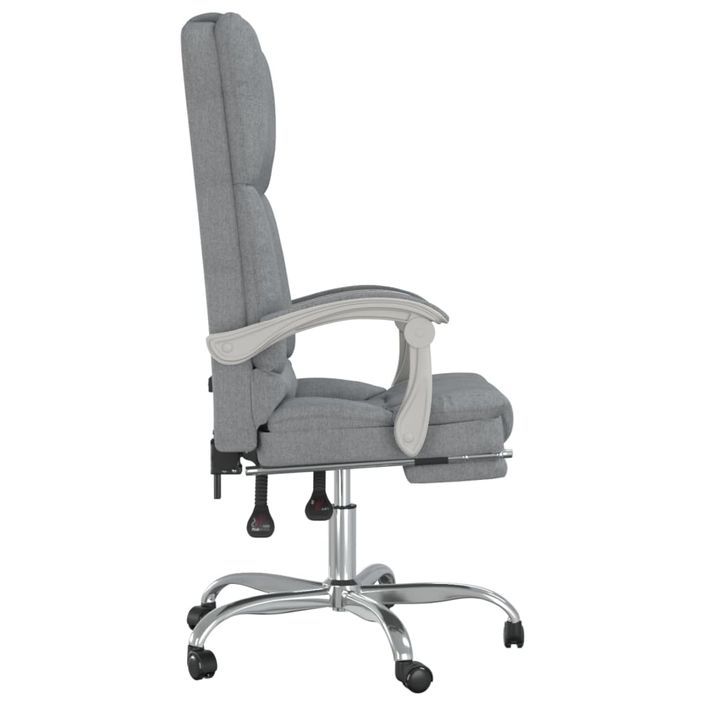 Fauteuil de massage inclinable de bureau Gris clair Tissu - Photo n°4