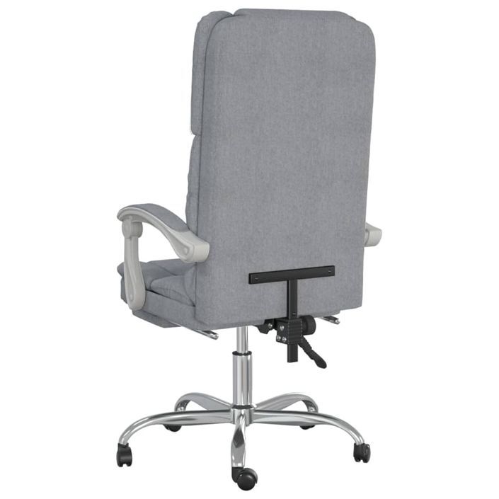 Fauteuil de massage inclinable de bureau Gris clair Tissu - Photo n°5