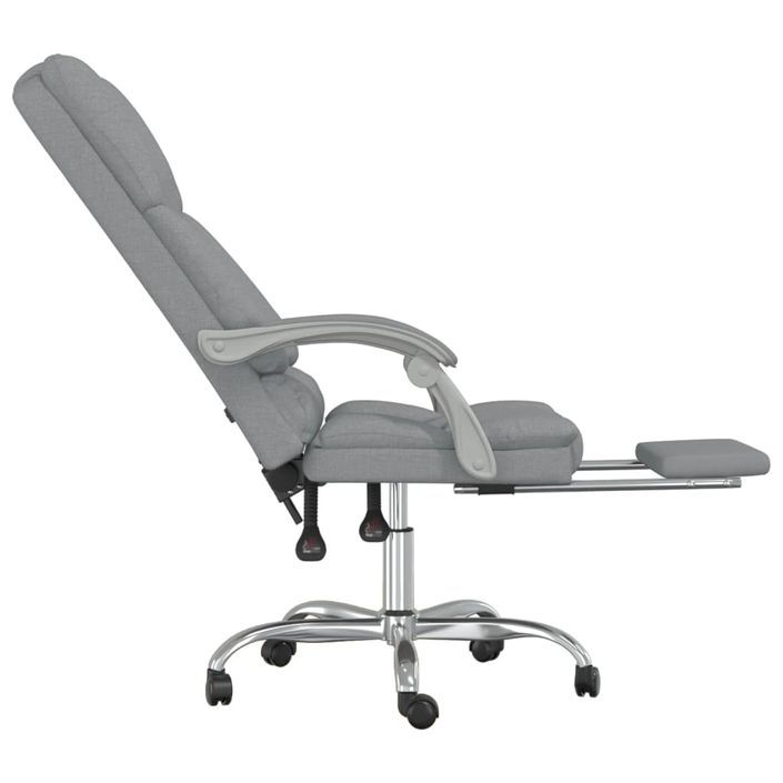 Fauteuil de massage inclinable de bureau Gris clair Tissu - Photo n°7