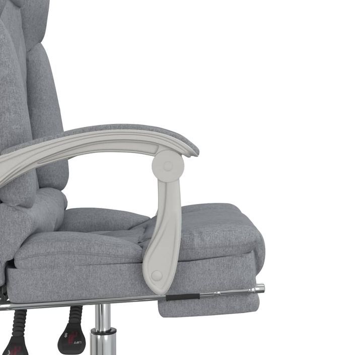 Fauteuil de massage inclinable de bureau Gris clair Tissu - Photo n°10