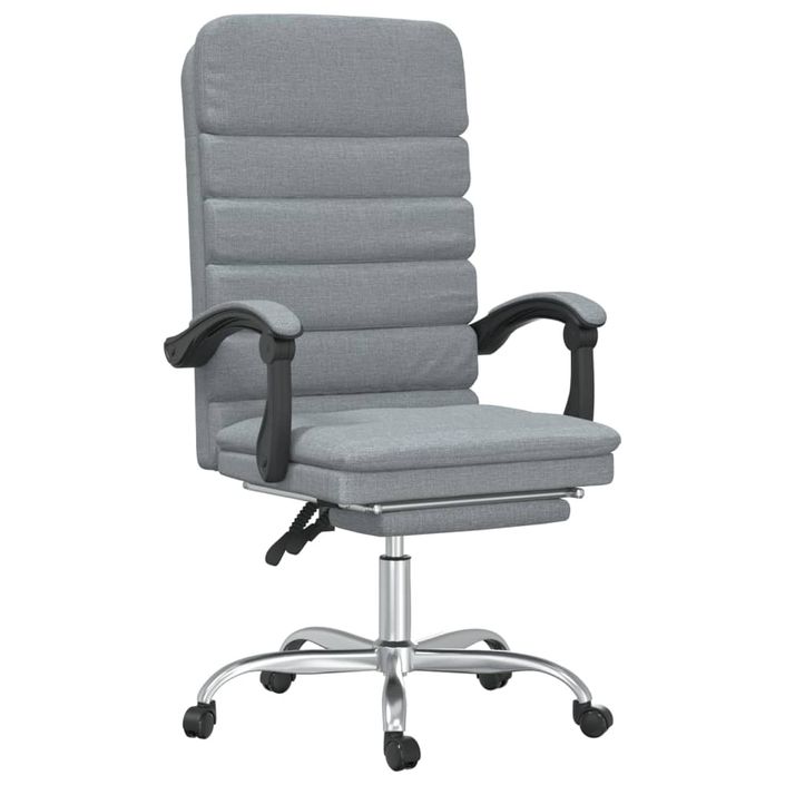 Fauteuil de massage inclinable de bureau Gris clair Tissu - Photo n°2