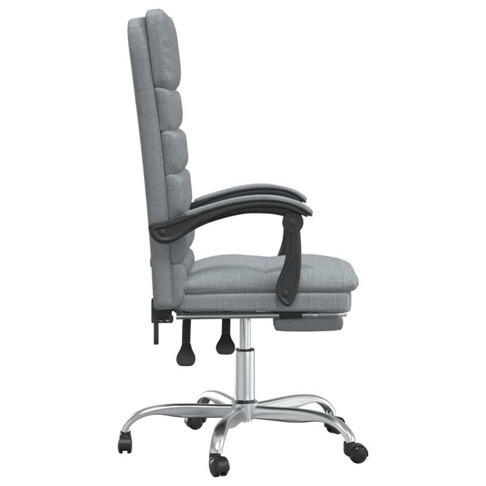 Fauteuil de massage inclinable de bureau Gris clair Tissu - Photo n°4