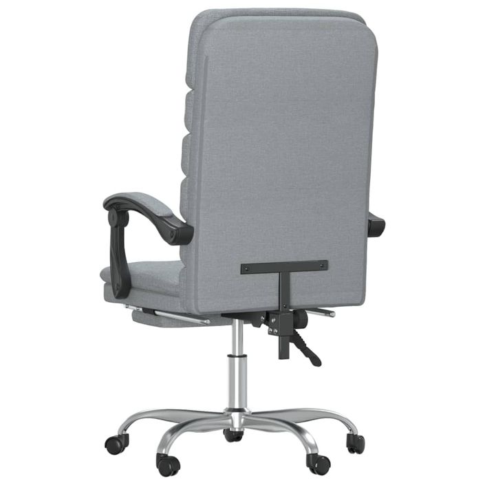 Fauteuil de massage inclinable de bureau Gris clair Tissu - Photo n°5