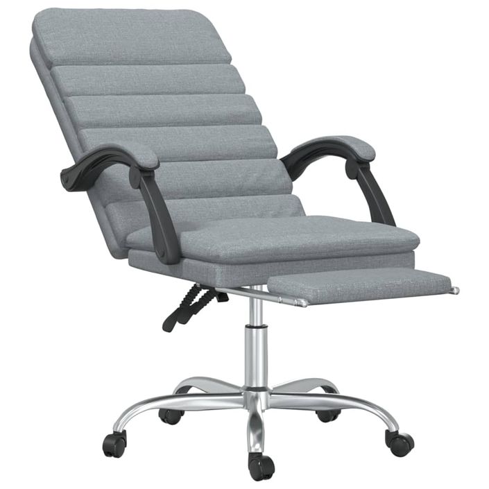 Fauteuil de massage inclinable de bureau Gris clair Tissu - Photo n°6