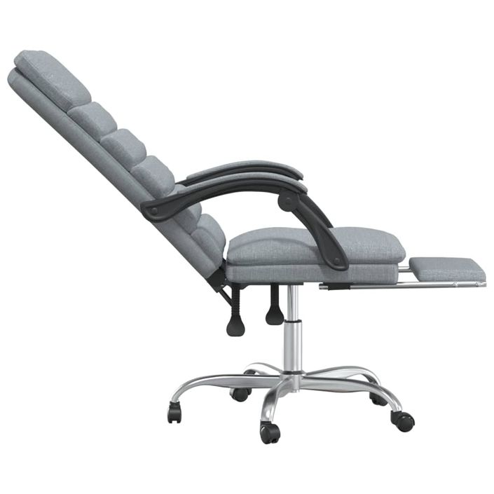 Fauteuil de massage inclinable de bureau Gris clair Tissu - Photo n°7