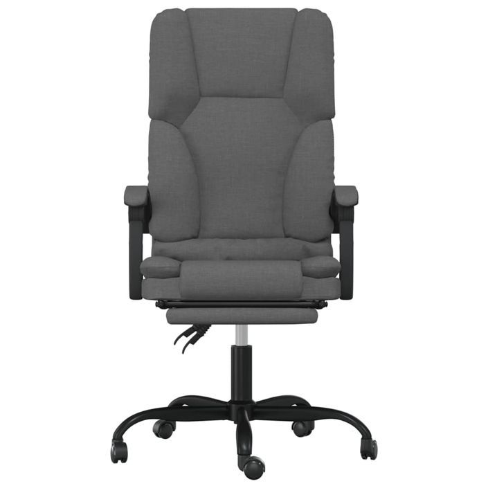 Fauteuil de massage inclinable de bureau Gris foncé Tissu - Photo n°3