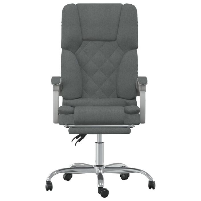 Fauteuil de massage inclinable de bureau Gris foncé Tissu - Photo n°3