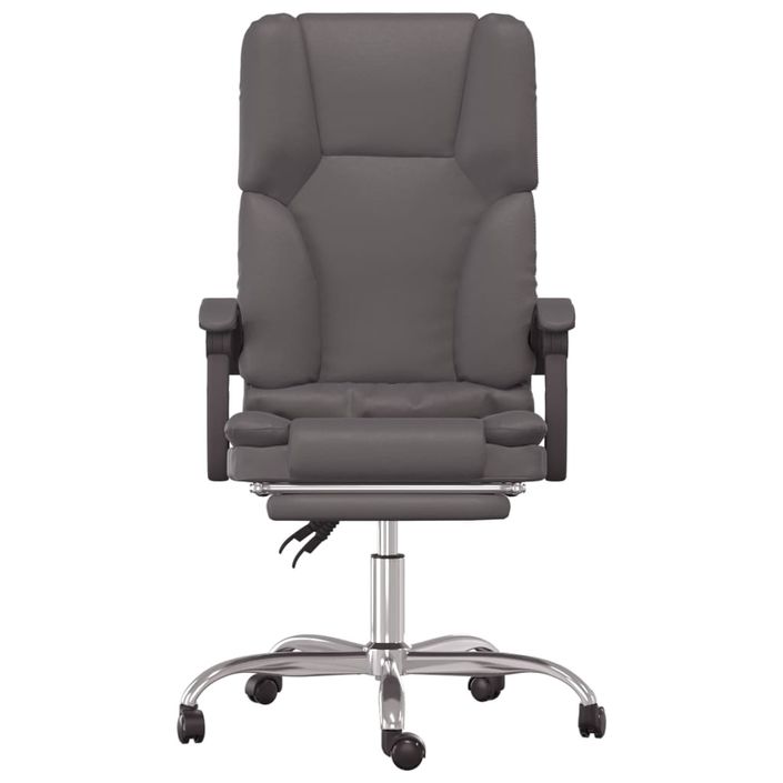 Fauteuil de massage inclinable de bureau Gris Similicuir - Photo n°3