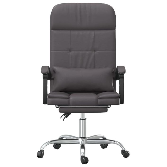 Fauteuil de massage inclinable de bureau Gris Similicuir - Photo n°3