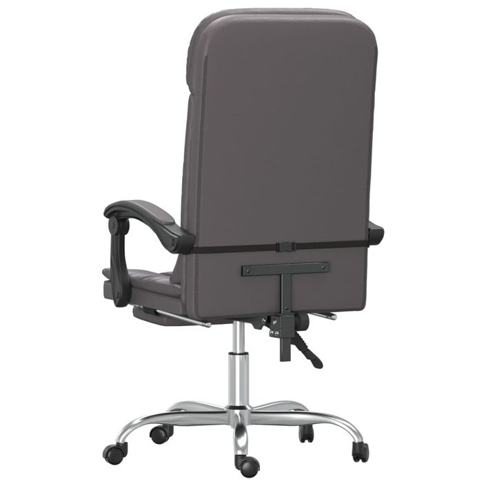 Fauteuil de massage inclinable de bureau Gris Similicuir - Photo n°5