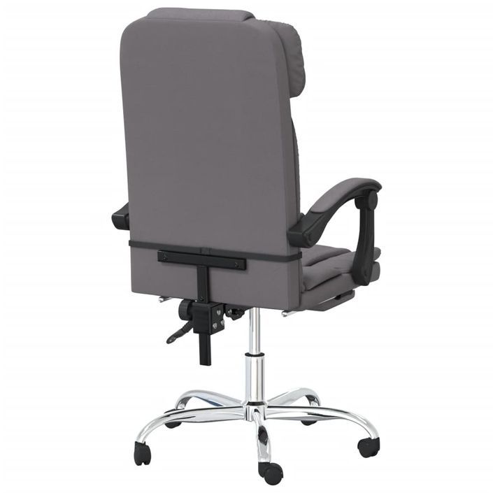 Fauteuil de massage inclinable de bureau Gris Similicuir - Photo n°5