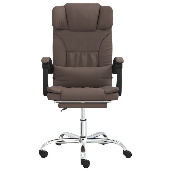 Fauteuil de massage inclinable de bureau Marron Similicuir - Photo n°3