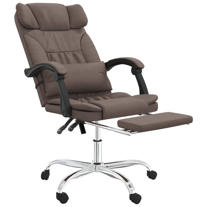 Fauteuil de massage inclinable de bureau Marron Similicuir - Photo n°6