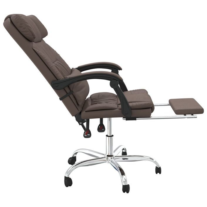 Fauteuil de massage inclinable de bureau Marron Similicuir - Photo n°7