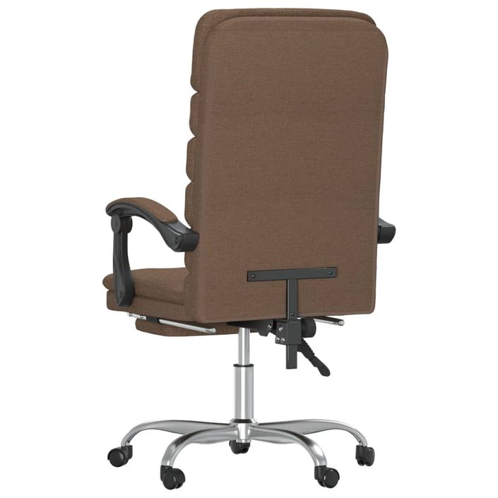 Fauteuil de massage inclinable de bureau Marron Tissu - Photo n°5