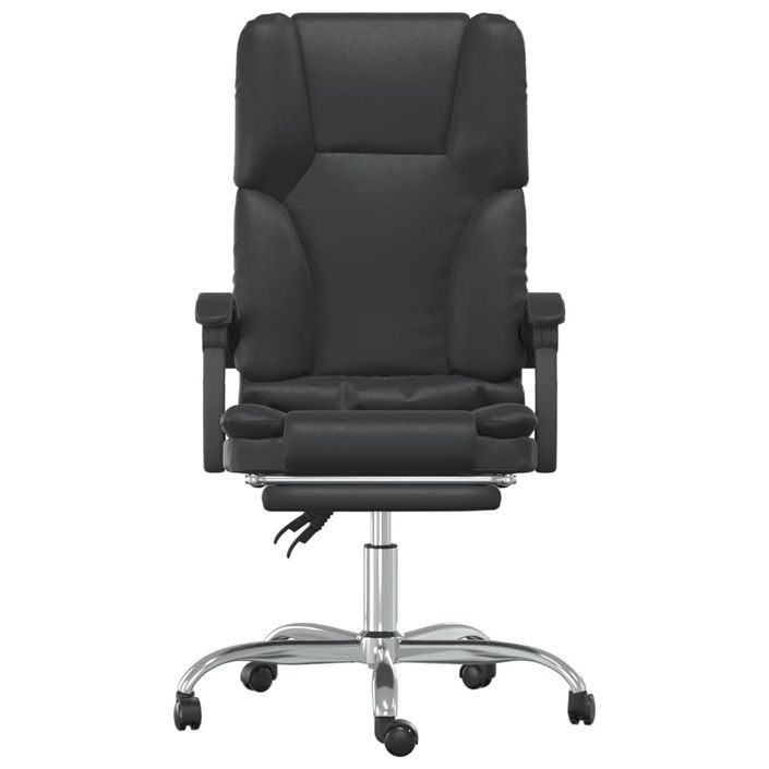 Fauteuil de massage inclinable de bureau Noir Similicuir - Photo n°3