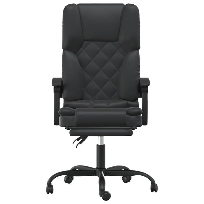 Fauteuil de massage inclinable de bureau Noir Similicuir - Photo n°3