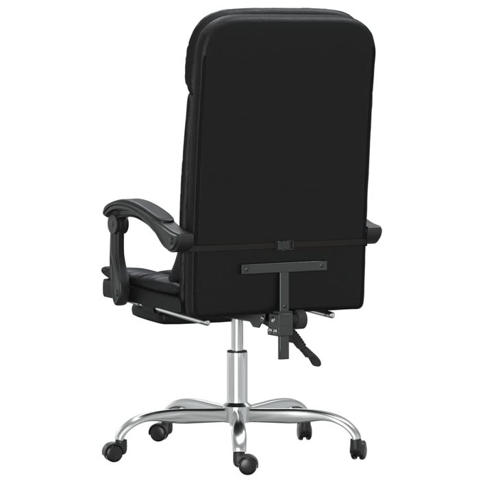 Fauteuil de massage inclinable de bureau Noir Similicuir - Photo n°5