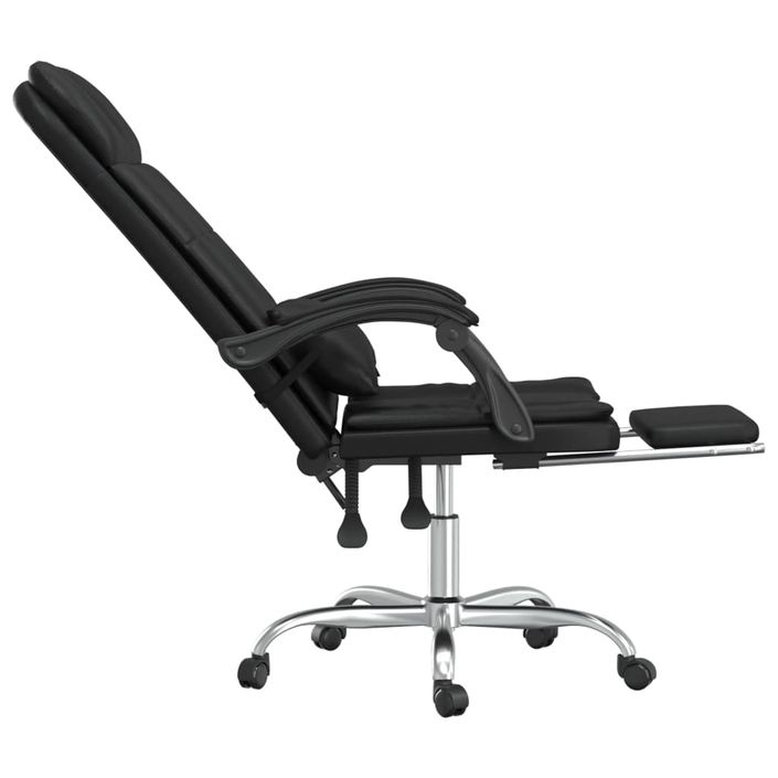 Fauteuil de massage inclinable de bureau Noir Similicuir - Photo n°8