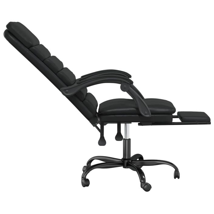 Fauteuil de massage inclinable de bureau Noir Similicuir - Photo n°7