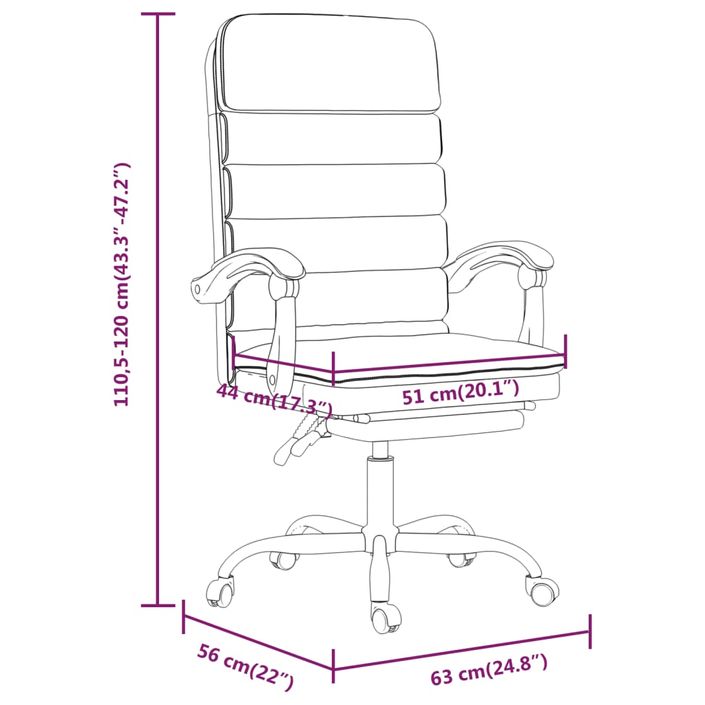 Fauteuil de massage inclinable de bureau Noir Similicuir - Photo n°12