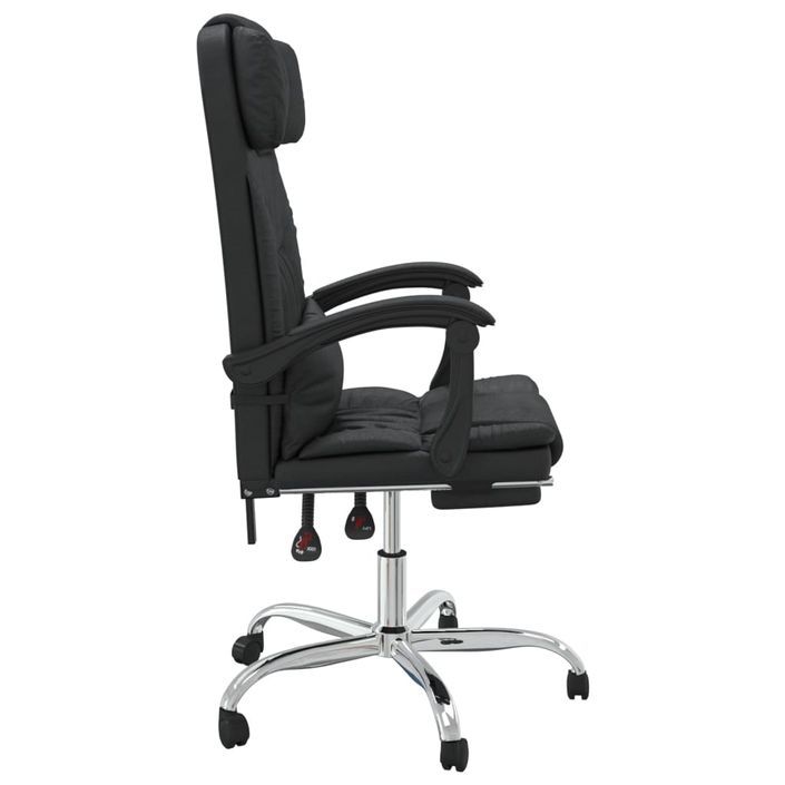 Fauteuil de massage inclinable de bureau Noir Similicuir - Photo n°4