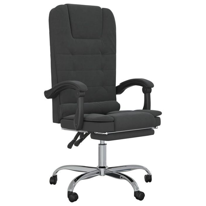 Fauteuil de massage inclinable de bureau Noir Velours - Photo n°2