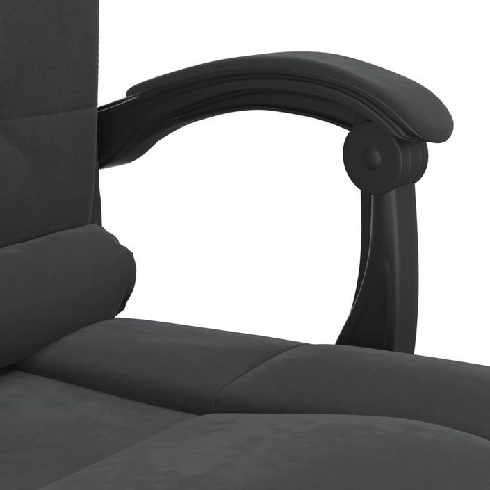 Fauteuil de massage inclinable de bureau Noir Velours - Photo n°10