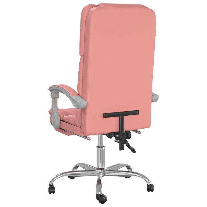 Fauteuil de massage inclinable de bureau Rose Similicuir - Photo n°5