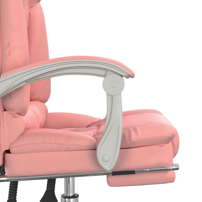 Fauteuil de massage inclinable de bureau Rose Similicuir - Photo n°10