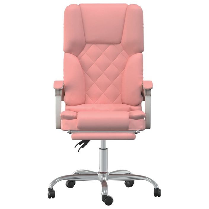 Fauteuil de massage inclinable de bureau Rose Similicuir - Photo n°3