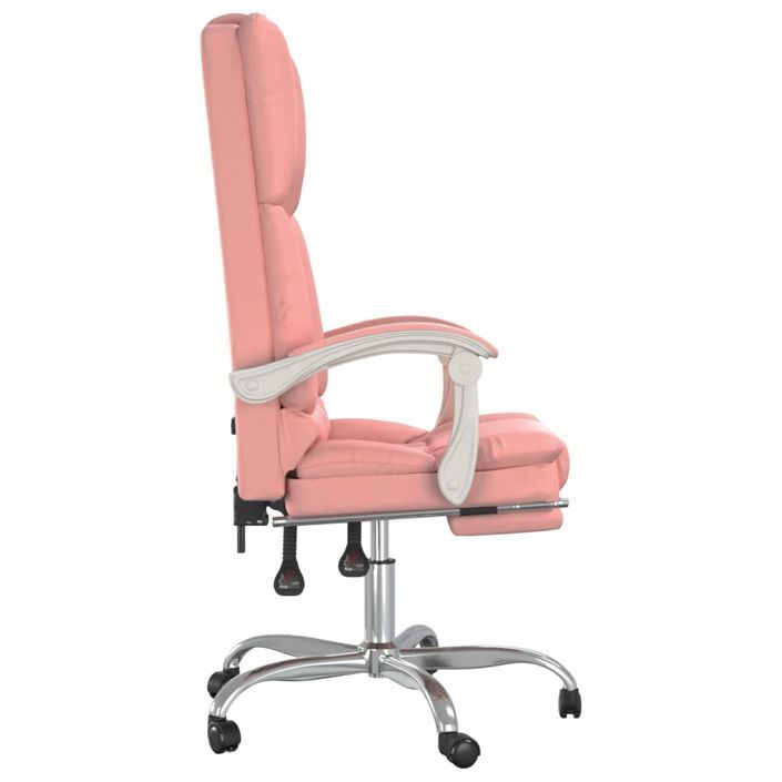 Fauteuil de massage inclinable de bureau Rose Similicuir - Photo n°4