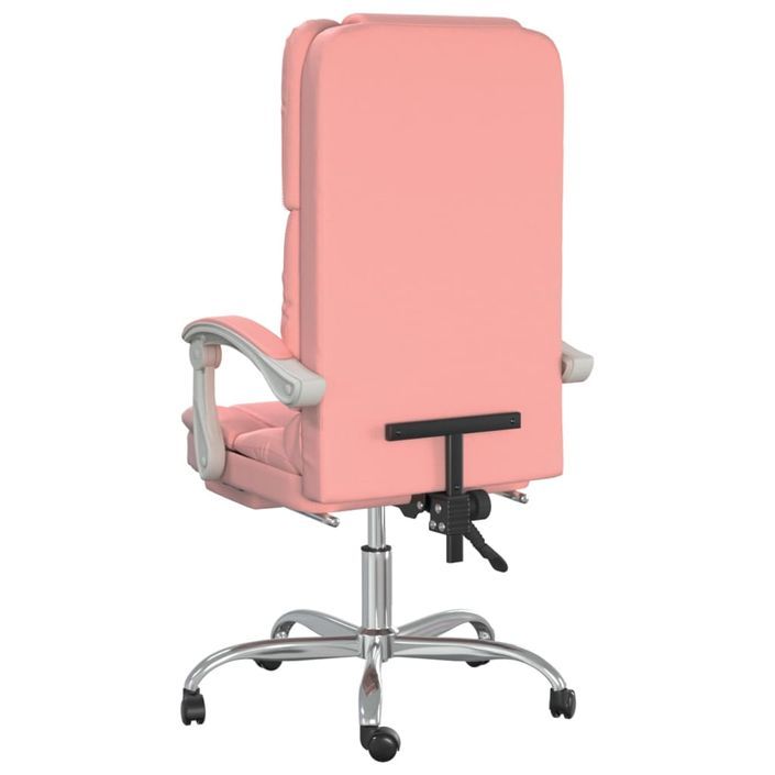 Fauteuil de massage inclinable de bureau Rose Similicuir - Photo n°5